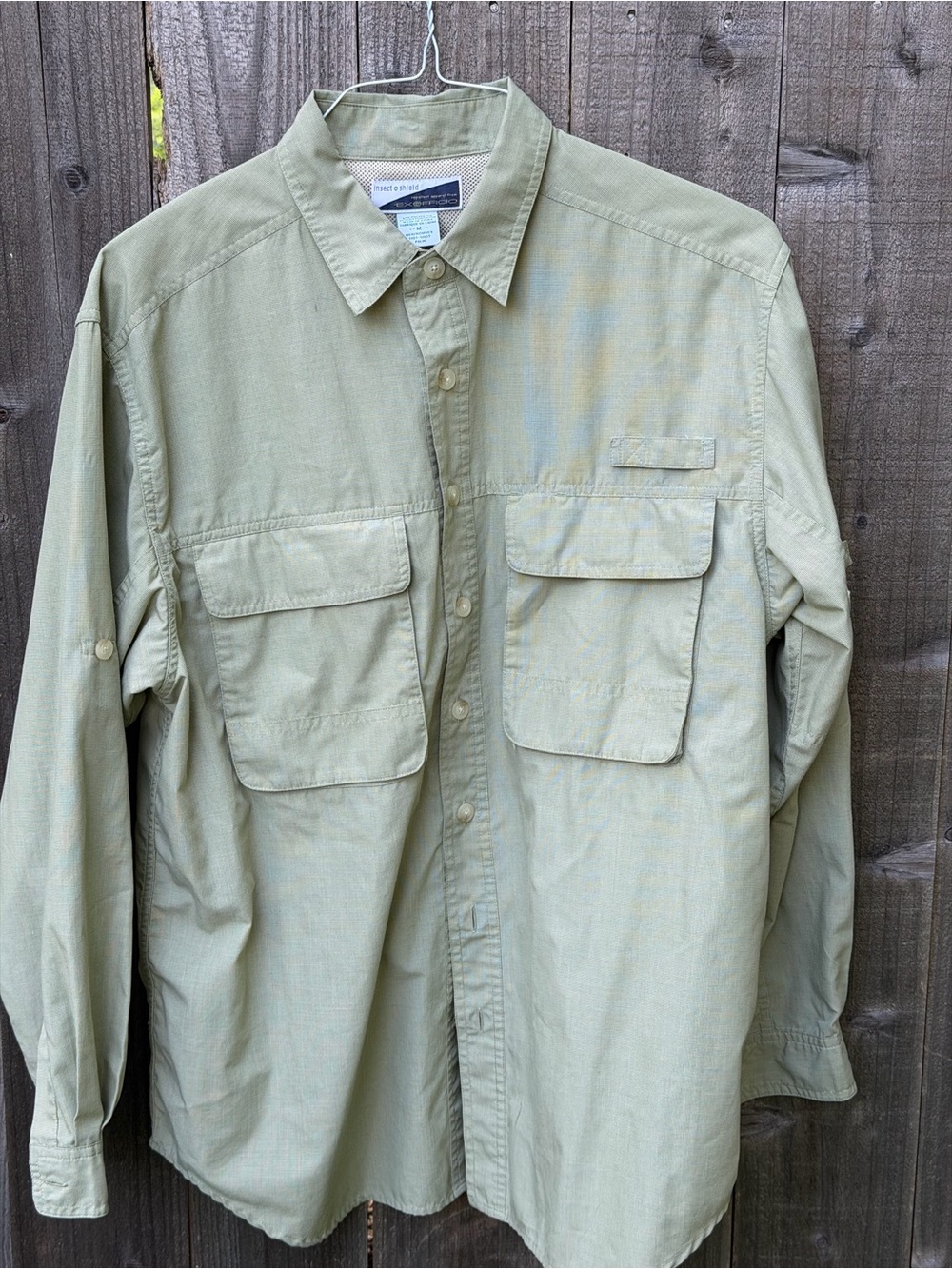 ExOfficio Insect Shield Buzz Off Vented Fishing Shirt Size M
